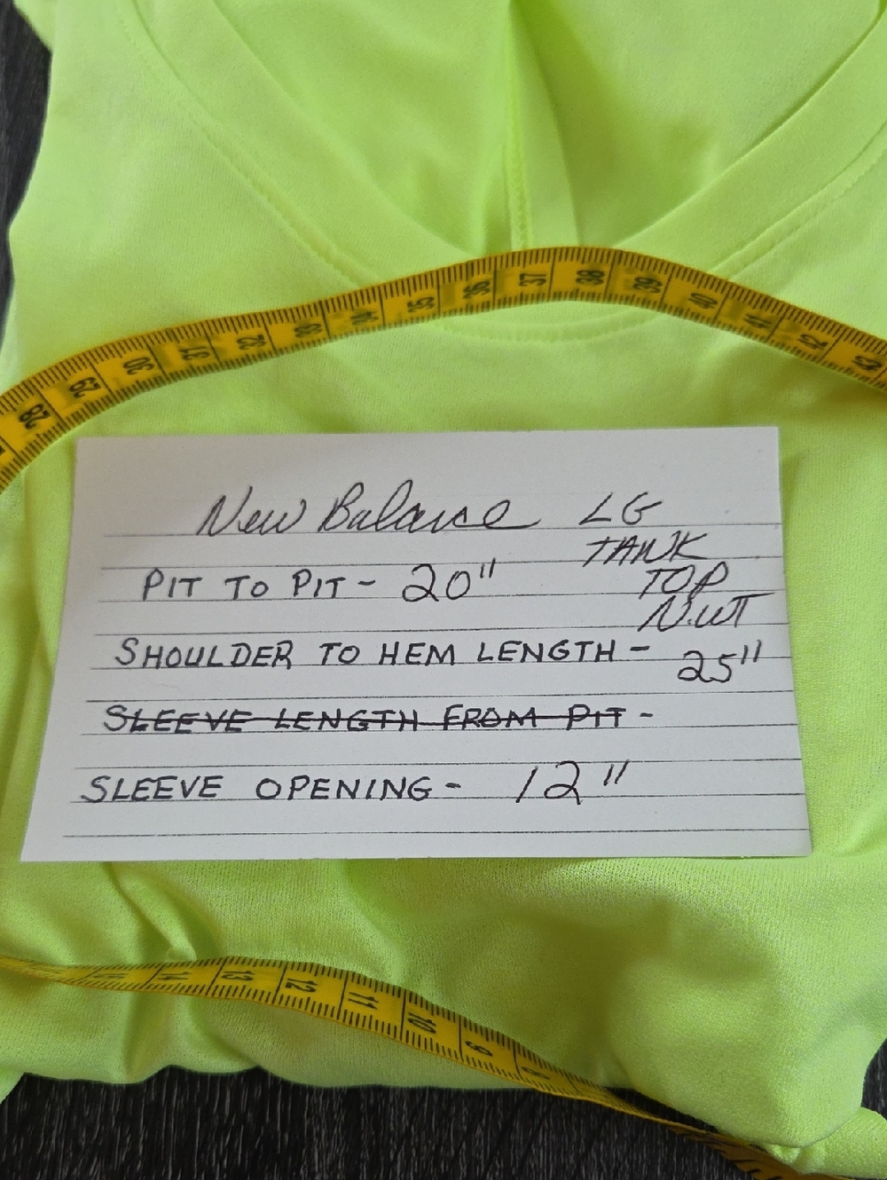 New Balance Women's Neon Lime Performance Tank Top Relaxed NWT - Picture 10 of 10